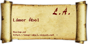 Lámer Ábel névjegykártya