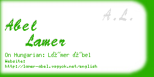 abel lamer business card